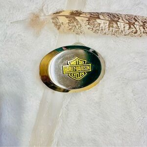 Vintage Harley-Davidson Gold and Silver Logo Belt Buckle